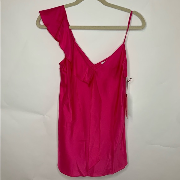 Lewit Pink Rouge Ruffle Silk Camisole - Picture 3 of 8